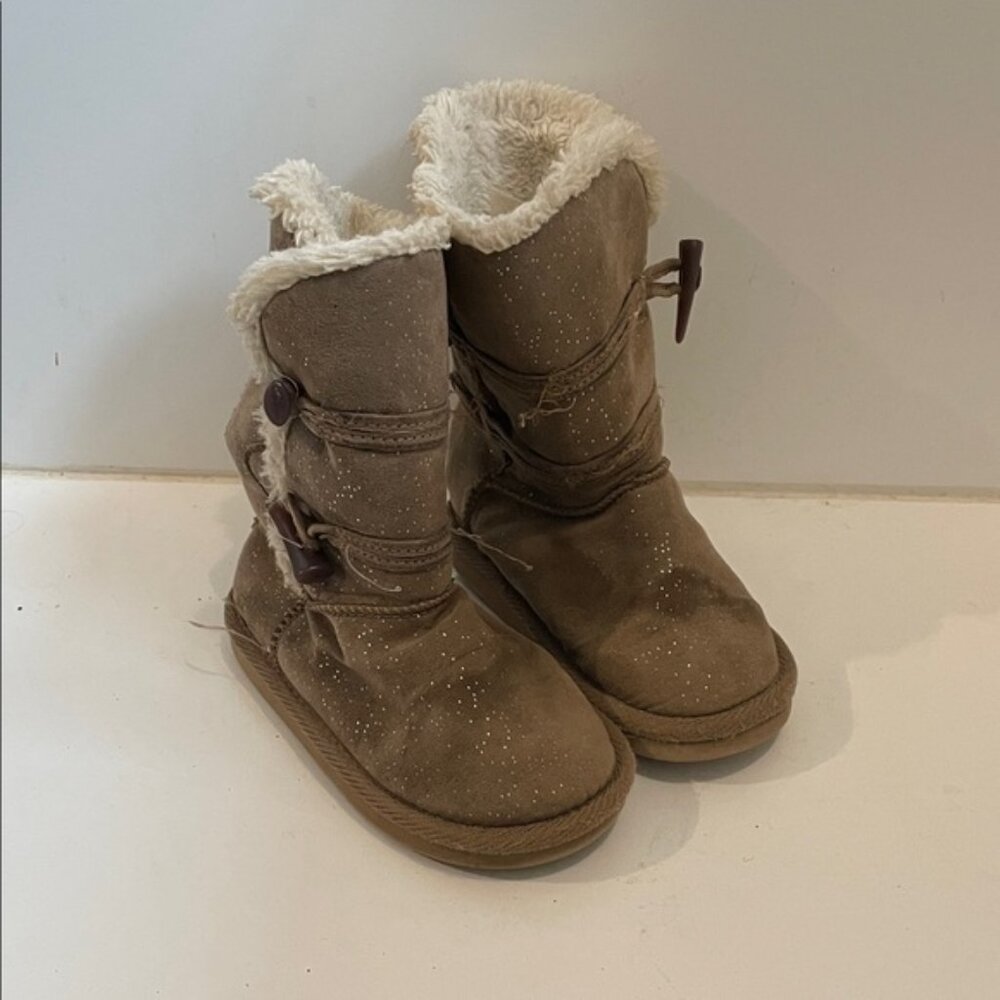 Brown Suede Fur-Lined Boots